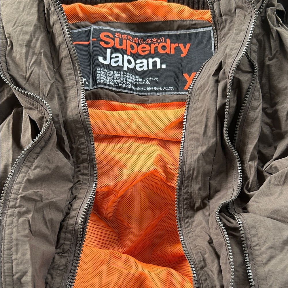 Superdry Brown Windbreaker Jacket - Picture 4 of 14
